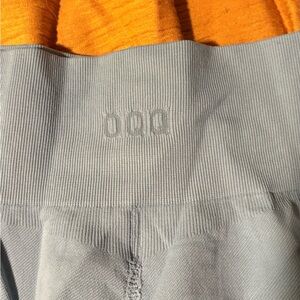 Gray Leggings with Logo Detail
